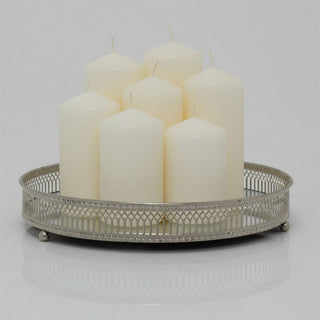 7 - piece White Church Pillar Candle Set | 7 Unscented Ivory Decorative Candles