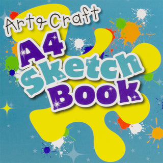 Kids A4 Art & Craft Sketchbook 72 Sheets | Children's White Paper Drawing Pad