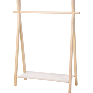 Kids Clothes Rail with Shelf | Children's Free Standing Wooden Clothes Rack 100cm