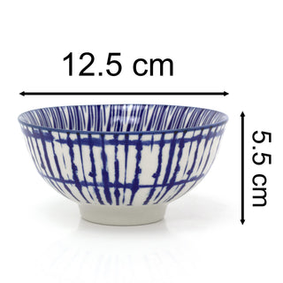 Elegant Blue Patterned Ceramic Bowl | Perfect for Tapas, Snacks, and Dips - 12cm