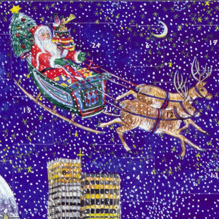 City of London Christmas Advent Calendar | Santa Picture Advent Calendar - 21cm