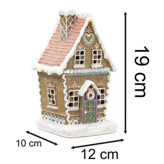 LED Gingerbread House | Light-Up Christmas Gingerbread House Ornament - 20cm