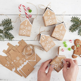 Fill Your Own Gingerbread House Advent Calendar | 24 Festive Advent Boxes