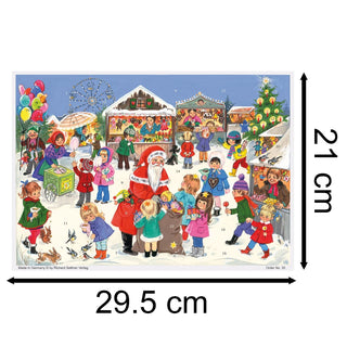 Santa at the Christmas Market Christmas Advent Calendar | Door Advent Calendar