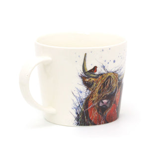 Handsome Highland Cow Coffee Mug | Ceramic Animal Tea Cup | Hot Drinks Mugs Cups