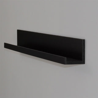 Black Wall Shelf | Floating Spice Rack Ornament & Photo Display Shelf - 58cm