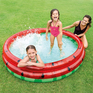 Intex Childrens Watermelon Swimming Pool | Kids Round Paddling Pool - 168x38cm