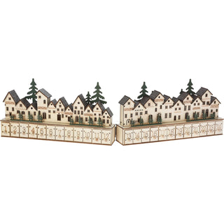 Christmas Village LED Advent Calendar | Wooden Scene with 24 Drawers - 70cm