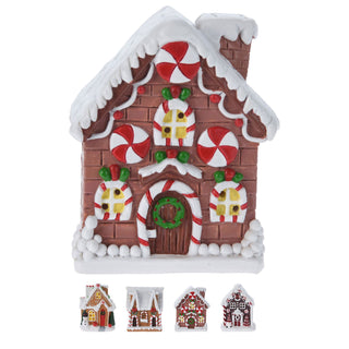 Gingerbread LED Christmas House | Christmas Village Festive Light-up House 10cm