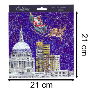 City of London Christmas Advent Calendar | Santa Picture Advent Calendar - 21cm