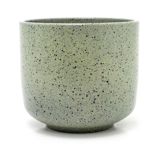 Green Speckle Glaze Ceramic Planter | Earthenware Plant Pot for Home & Garden