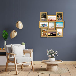 9 Multi Wood Effect Photo Frame