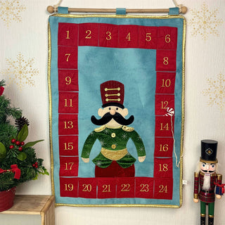 Christmas Soldier Advent Calendar | Reusable 24 Pocket Advent Calendar - 73cm