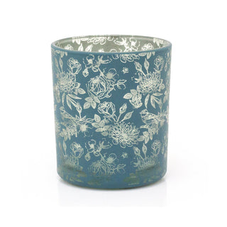 Botanical Love Tealight Holder | Blue Floral Tea Light Candle Holder