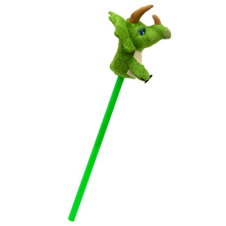 Roaring Triceratops Dinosaur Hobby Horse | Kids Dino Riding Toy with Sound 80cm