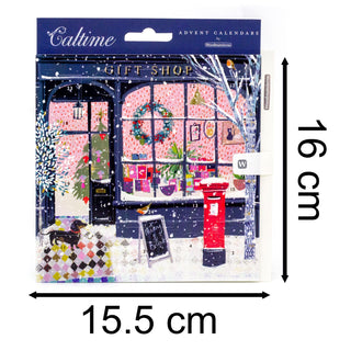 The Christmas Gift Shop - Christmas Advent Calendar Greetings Card & Envelope