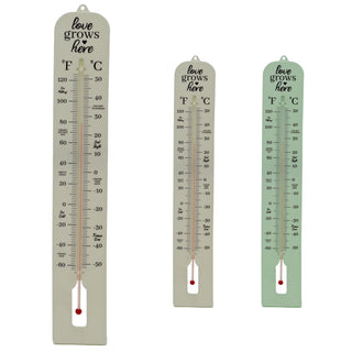 The Potting Shed Wall Mounted Waterproof Outdoor Garden Thermometer - 40cm