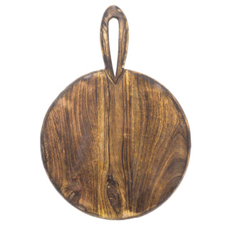 27cm Round Mango Wood Chopping Board | Wooden Cutting Board Serving Sharing Platter | Food Presentation Board