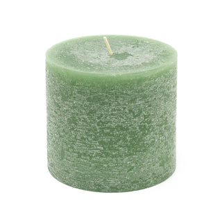 Dark Green Pillar Candle | Church Candle Unscented Pillar Candle - 10x9cm