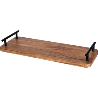 Wooden Serving Platter With Handles | Serving Board Rustic Kitchen Tray - 40cm