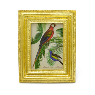 Mini Gold Resin Parrot Photo Frame | Vintage Antique Style Picture Frame 10x12cm