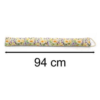 Daisy & Lavender Draught Excluder | Floral Bee Draft Excluder For Doors - 94cm