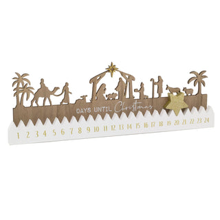 Wooden Nativity Christmas Advent Calendar | 24 Day Christmas Calendar Block