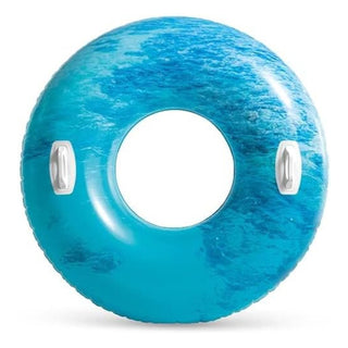 Intex Inflatable Waves Of Nature Swim Ring | Swimming Pool Tube With Hand Grips