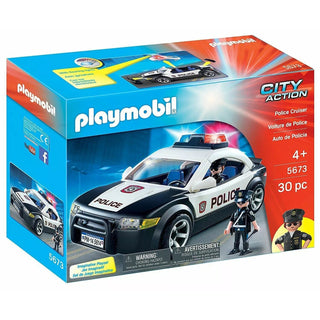 Playmobil 5673 Police Cruiser | City Action Toy Police Car with Lights & Figures