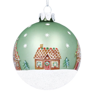 Gingerbread Christmas Bauble | Pale Green Christmas Tree Hanging Ornament - 8cm