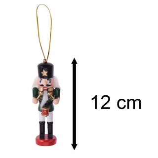 Set of 3 Traditional Nutcracker Soldier Baubles | Christmas Tree Ornament 12cm