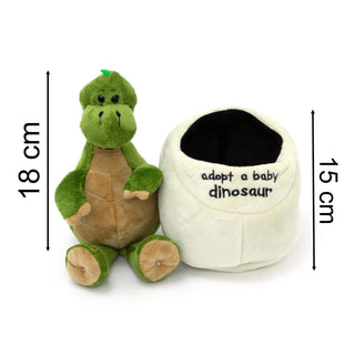 Adopt A Dinosaur In An Egg Plush Soft Toy Baby Apatosaurus ~ Green Apatosaurus