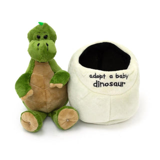 Adopt A Dinosaur In An Egg Plush Soft Toy Baby Apatosaurus ~ Green Apatosaurus