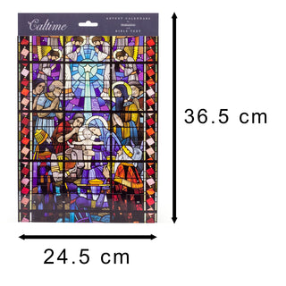 Christmas Advent Calendar Stained Glass In Notre Dame | Religious Advent Calendar Traditional Advent Calendar | Picture Advent Calendar Paper Advent Calendar