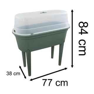 Mini Greenhouse Raised Planter With Cover | Standing Grow Table - 84x77x37cm