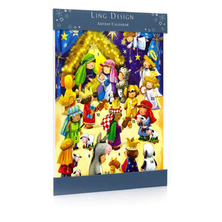 Away in a Manger Christmas Advent Calendar | Religious Advent Calendar - 34x25cm