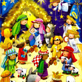 Away in a Manger Christmas Advent Calendar | Religious Advent Calendar - 34x25cm