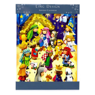 Away in a Manger Christmas Advent Calendar | Religious Advent Calendar - 34x25cm