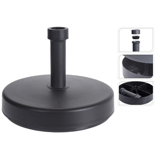 Charcoal Grey Garden Umbrella Base | Heavy Duty Fillable Parasol Base