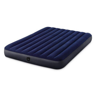 Intex Inflatable Double Airbed | Dura Beam Flocked Air Mattress - 191x137x25cm