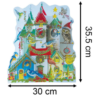 Pop-up 3D Birdhouses Christmas Advent Calendar | Freestanding Advent Calendar