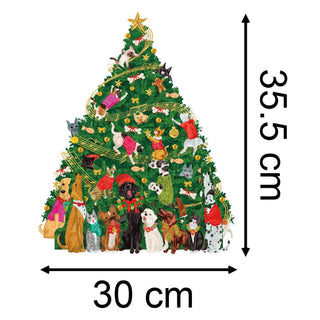 Pop-up 3D Caroling Pets Christmas Advent Calendar | Christmas Tree Calendar 31cm