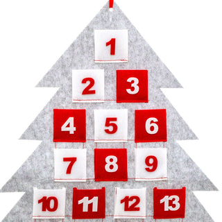 Grey Felt Christmas Tree Advent Calendar | Fill Your Own Advent Calendar - 62cm