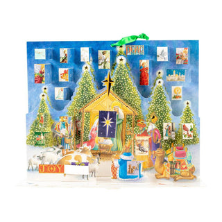 Pop-up 3D Nativity Christmas Advent Calendar | Fold-out Religious Calendar