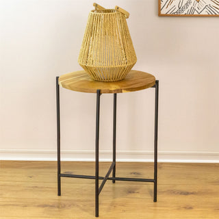 Woven Hanging Candle Lantern | Large Jute Hurricane Tea Light Lantern - 26cm