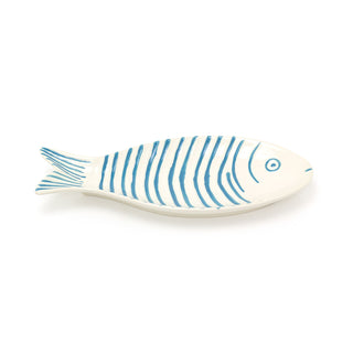 Ceramic Fish Shaped Dish | Seafood Serving Platter Kitchen Fish Plate - 30cm