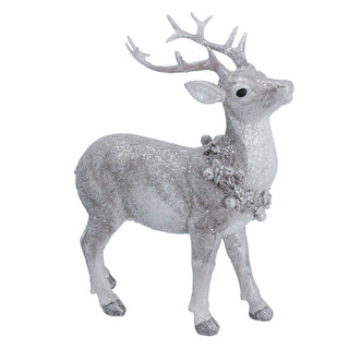 Beautiful Resin Reindeer Ornament | Deer Stag Figurine Christmas Statue - 21cm