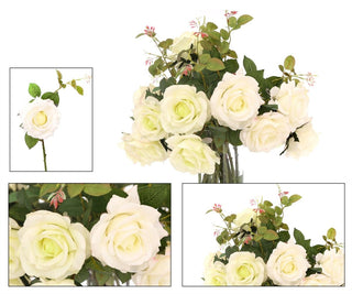 Beautiful Single Champagne Cream Ivory Rose Stem Artificial Flower