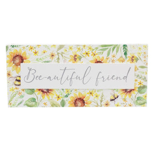 Bee - autiful Friend Wooden Sign | Sunflower Bee Friend Plaque | Hanging Keepsake Plaque Ideal Friendship Gift