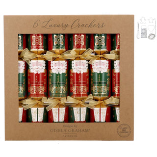 Box of 6 Nutcracker Christmas Crackers | Luxury Festive Family Crackers